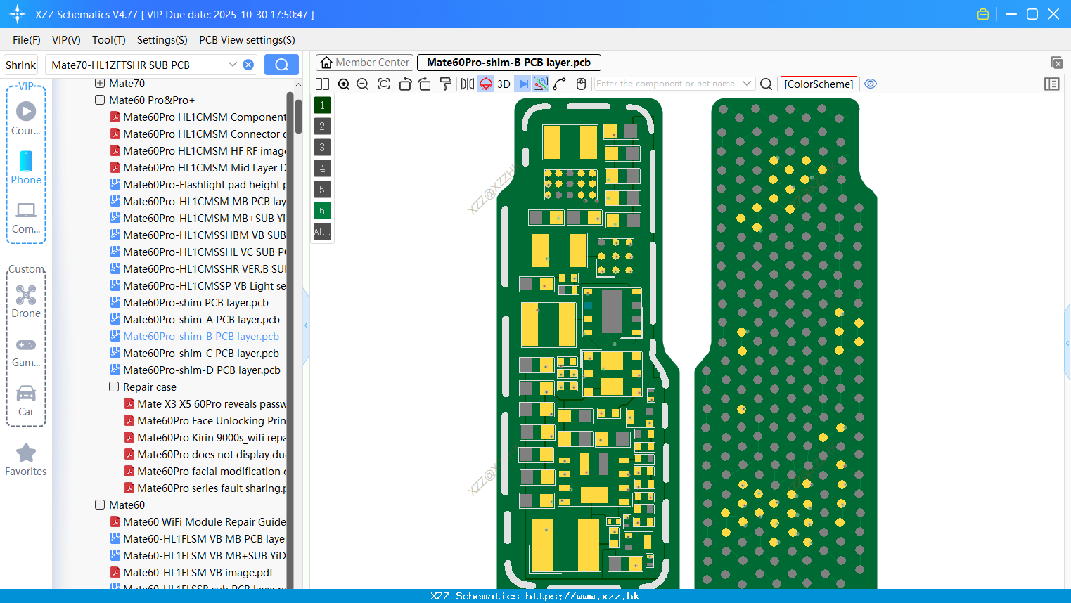Huawei Mate60Pro-shim-B PCB Layer
